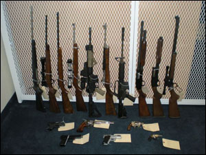 Seized High Caliber Weapons 