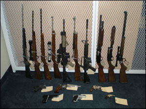 Seized High Caliber Weapons