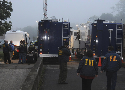 FBI personnel at operations center.