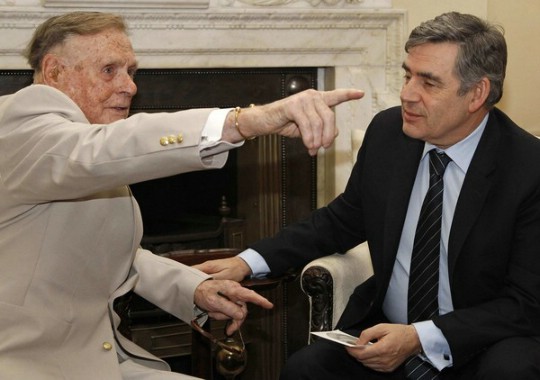 Gordon Brown and Denis Avey